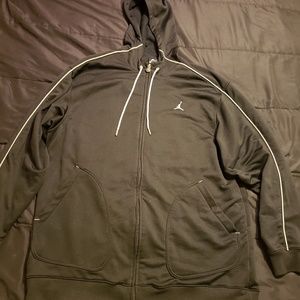 Jordan Zip Up Hoodie Black/Grey